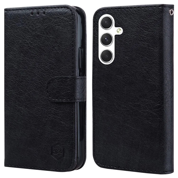 For Samsung Galaxy A16 5G Case Solid Color Leather Folding Stand Wallet Leather Phone Cover