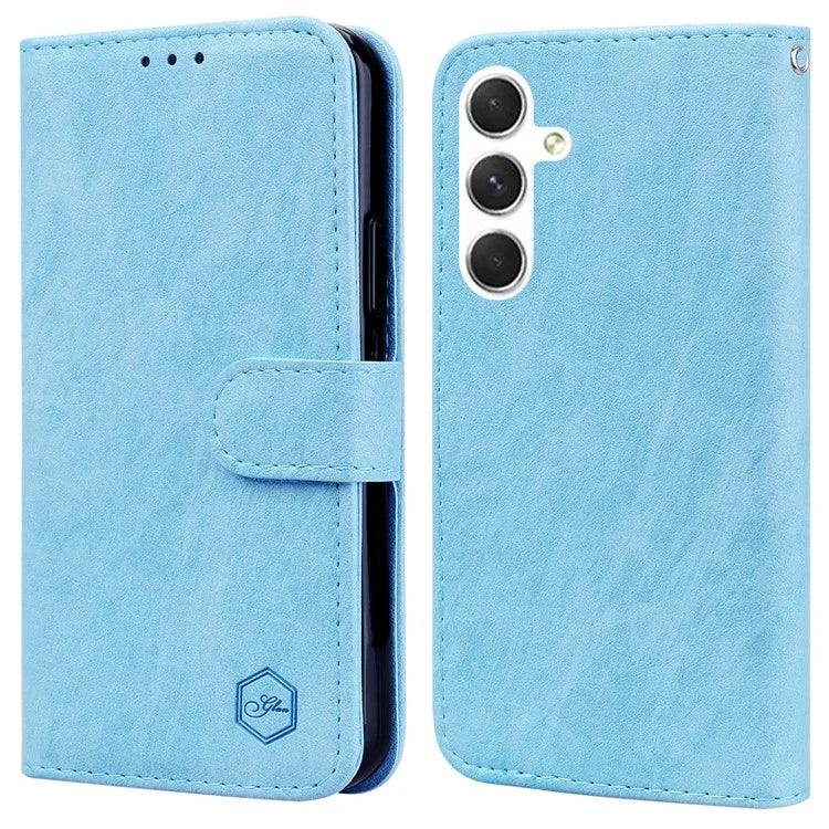 For Samsung Galaxy A16 5G Case Solid Color Leather Folding Stand Wallet Leather Phone Cover