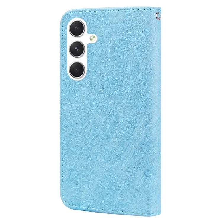For Samsung Galaxy A16 5G Case Solid Color Leather Folding Stand Wallet Leather Phone Cover