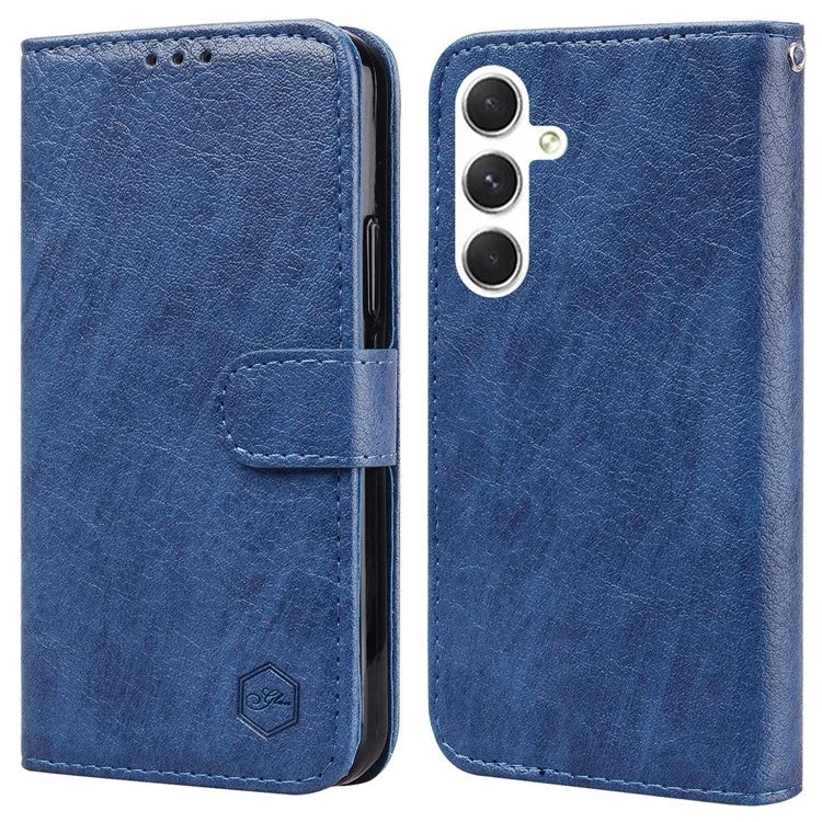 For Samsung Galaxy A16 5G Case Solid Color Leather Folding Stand Wallet Leather Phone Cover