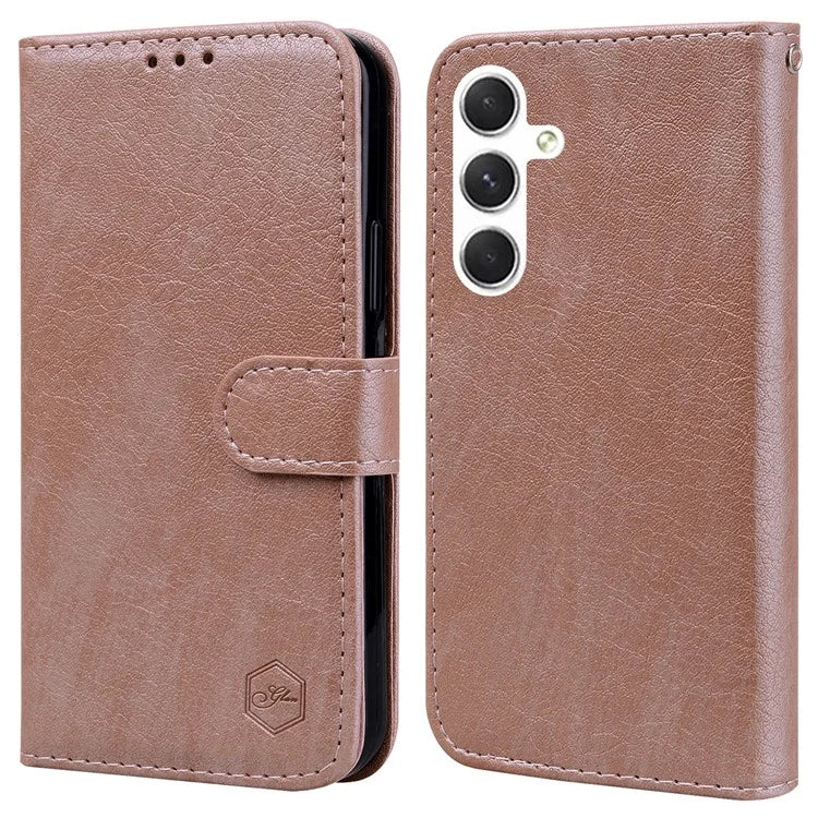 For Samsung Galaxy A16 5G Case Solid Color Leather Folding Stand Wallet Leather Phone Cover