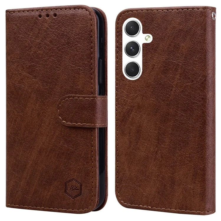 For Samsung Galaxy A16 5G Case Solid Color Leather Folding Stand Wallet Leather Phone Cover