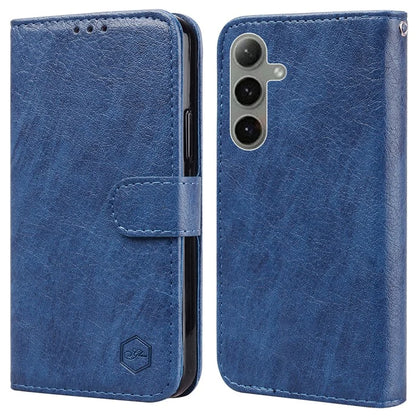 For Samsung Galaxy S24 FE Case Solid Color Leather Folding Stand Wallet Leather Phone Cover