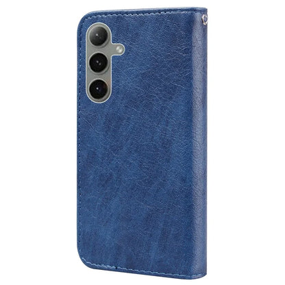 For Samsung Galaxy S24 FE Case Solid Color Leather Folding Stand Wallet Leather Phone Cover