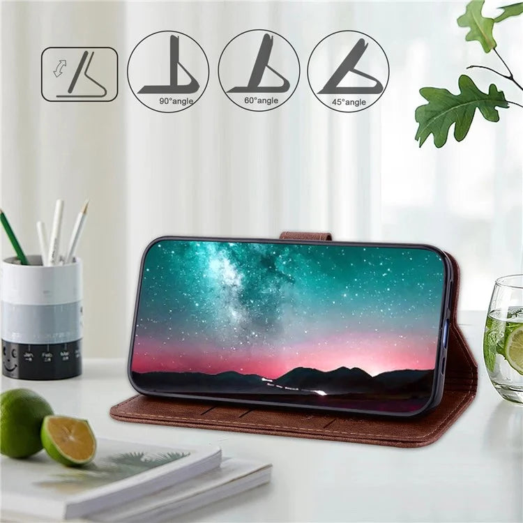 For Samsung Galaxy S24 FE Case Solid Color Leather Folding Stand Wallet Leather Phone Cover