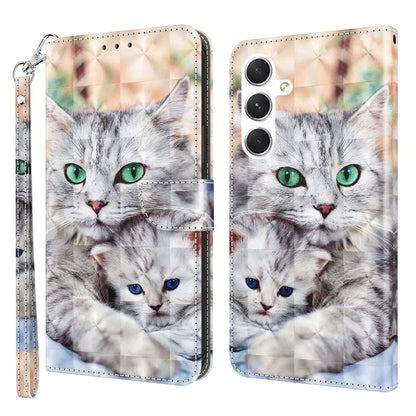 For Samsung Galaxy A16 5G Case Stand Pattern Printing Leather Phone Cover