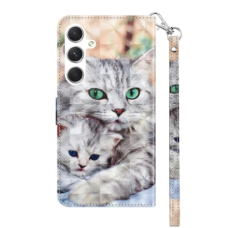 For Samsung Galaxy A16 5G Case Stand Pattern Printing Leather Phone Cover