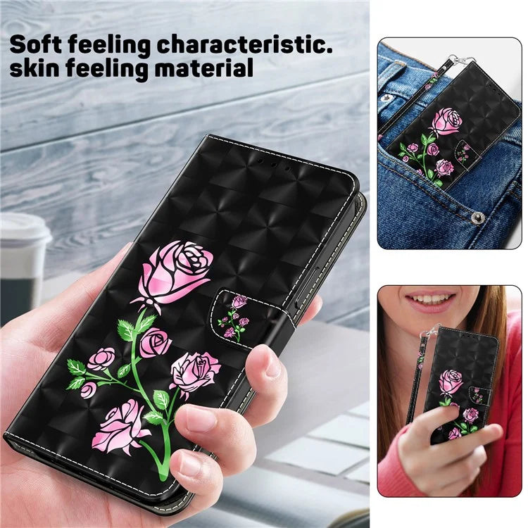 For Samsung Galaxy A16 5G Case Stand Pattern Printing Leather Phone Cover