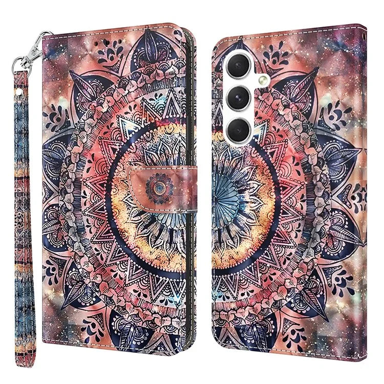 For Samsung Galaxy A16 5G Case Stand Pattern Printing Leather Phone Cover