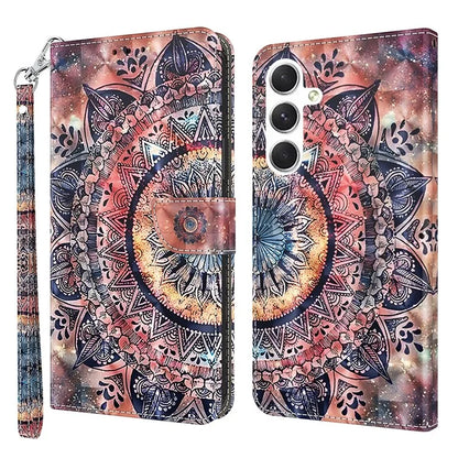 For Samsung Galaxy A16 5G Case Stand Pattern Printing Leather Phone Cover