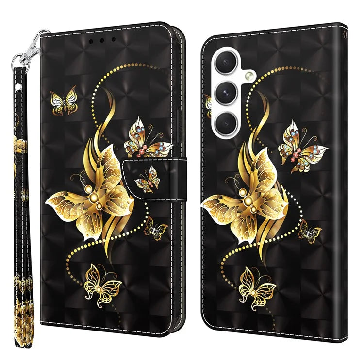 For Samsung Galaxy A16 5G Case Stand Pattern Printing Leather Phone Cover