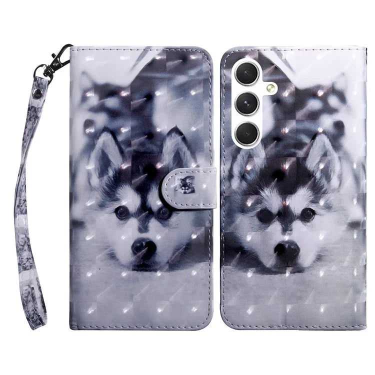 For Samsung Galaxy A16 5G Case Stand Pattern Printing Leather Phone Cover