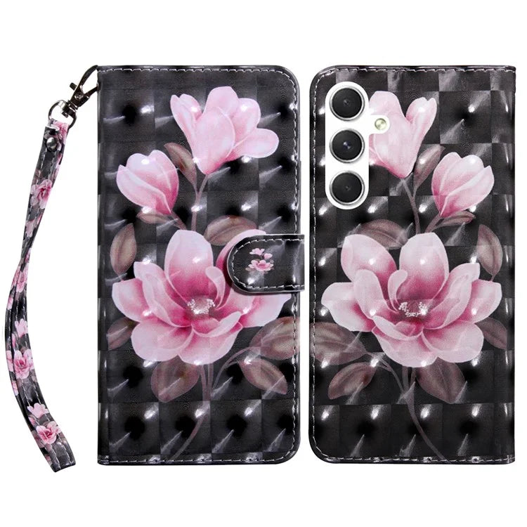 For Samsung Galaxy A16 5G Case Stand Pattern Printing Leather Phone Cover