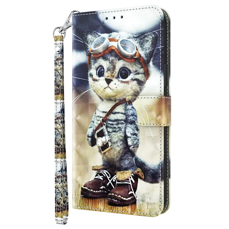 For Samsung Galaxy S24 FE Case Stand Pattern Printing Leather Phone Cover