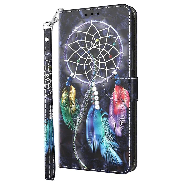 For Samsung Galaxy S24 FE Case Stand Pattern Printing Leather Phone Cover