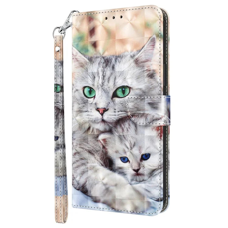 For Samsung Galaxy S24 FE Case Stand Pattern Printing Leather Phone Cover