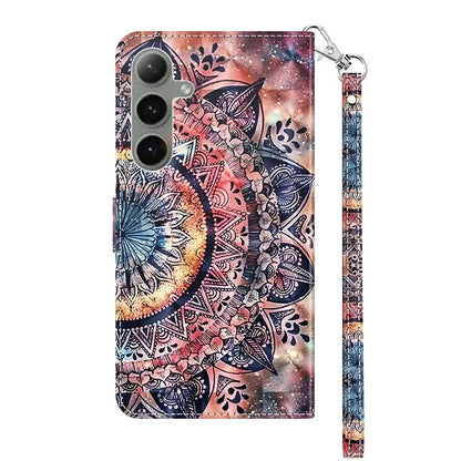 For Samsung Galaxy S24 FE Case Stand Pattern Printing Leather Phone Cover