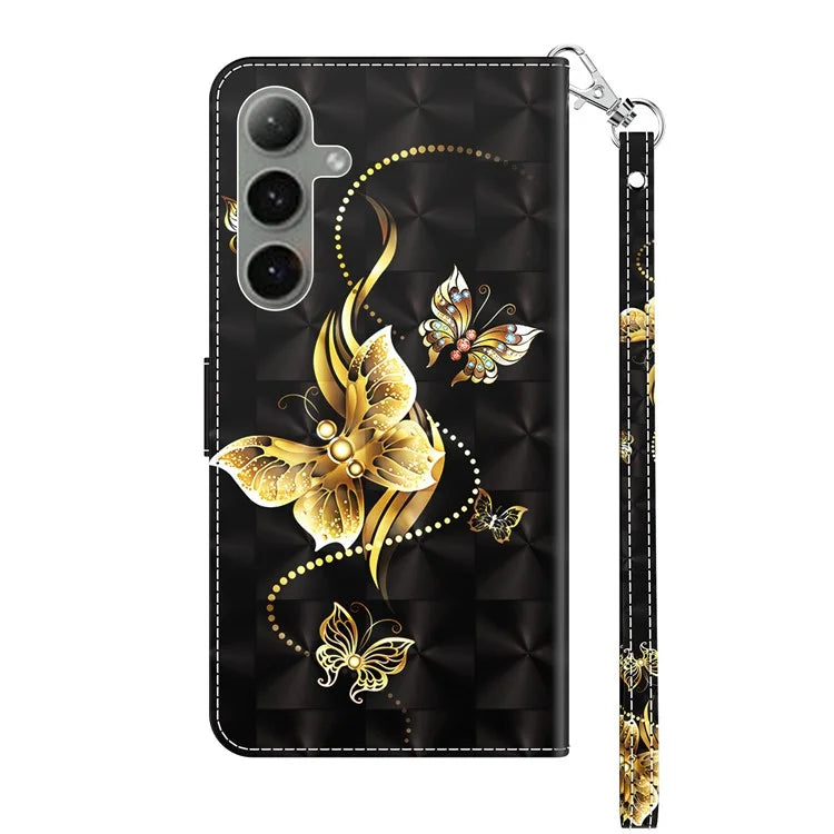For Samsung Galaxy S24 FE Case Stand Pattern Printing Leather Phone Cover
