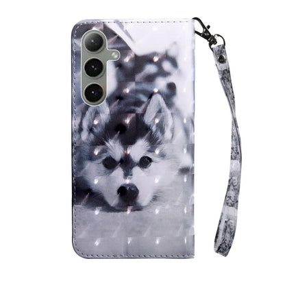 For Samsung Galaxy S24 FE Case Stand Pattern Printing Leather Phone Cover