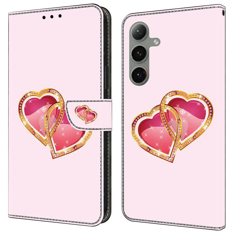 For Samsung Galaxy S24 FE Case Pattern Printed Protective Leather Flip Phone Case
