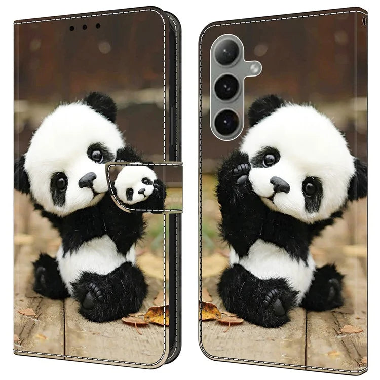 For Samsung Galaxy S24 FE Case Pattern Printed Protective Leather Flip Phone Case