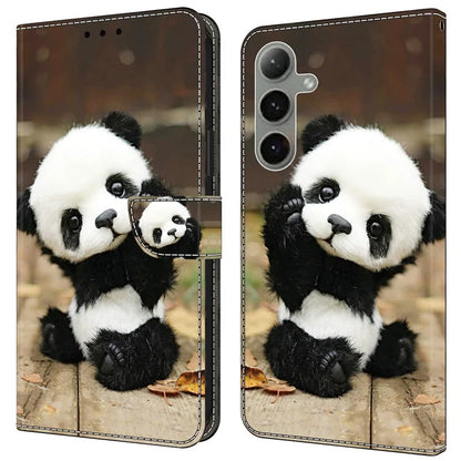 For Samsung Galaxy S24 FE Case Pattern Printed Protective Leather Flip Phone Case