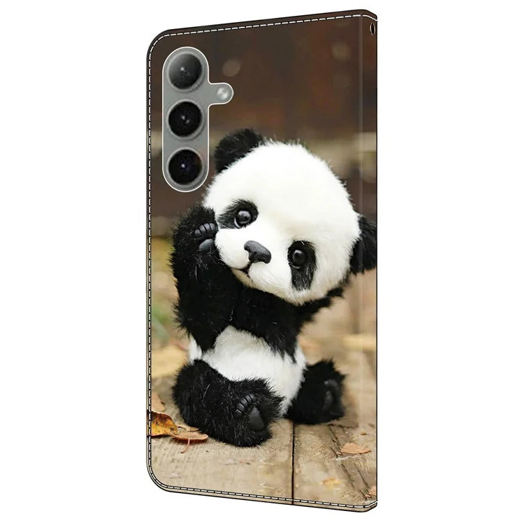 For Samsung Galaxy S24 FE Case Pattern Printed Protective Leather Flip Phone Case