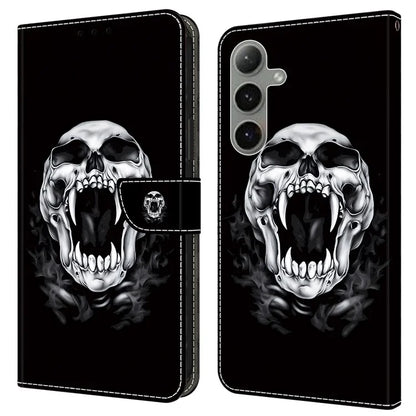 For Samsung Galaxy S24 FE Case Pattern Printed Protective Leather Flip Phone Case