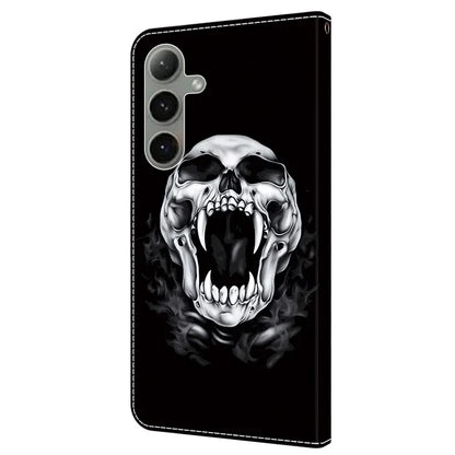 For Samsung Galaxy S24 FE Case Pattern Printed Protective Leather Flip Phone Case