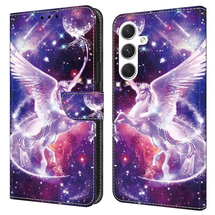 For Samsung Galaxy A16 5G Case Pattern Printed Protective Leather Flip Phone Case
