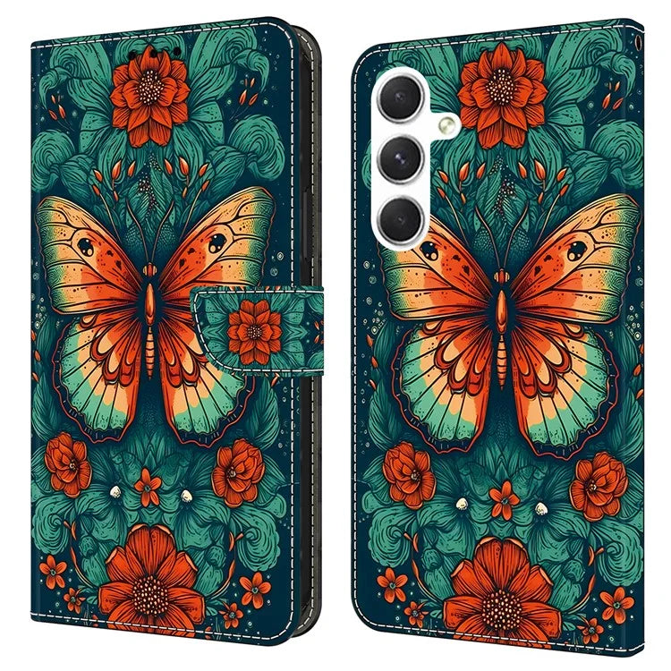 For Samsung Galaxy A16 5G Case Pattern Printed Protective Leather Flip Phone Case