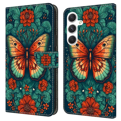 For Samsung Galaxy A16 5G Case Pattern Printed Protective Leather Flip Phone Case
