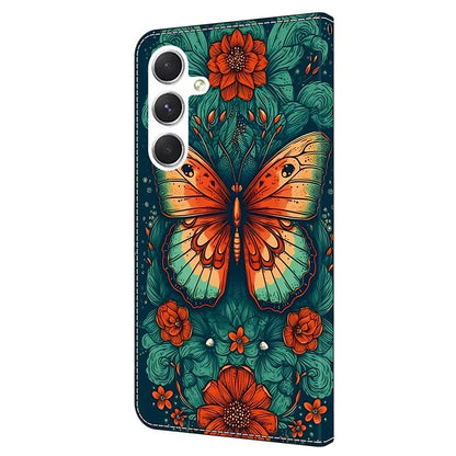 For Samsung Galaxy A16 5G Case Pattern Printed Protective Leather Flip Phone Case