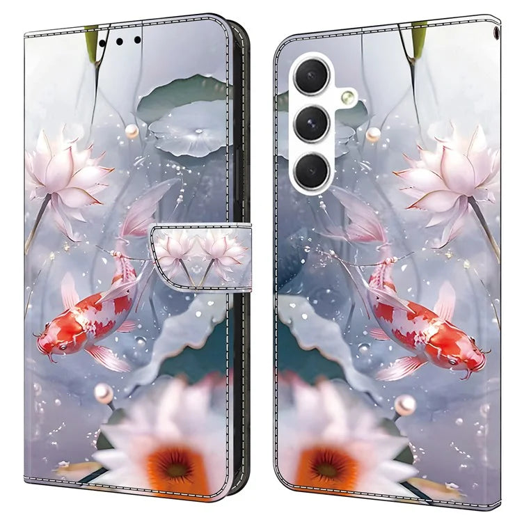 For Samsung Galaxy A16 5G Case Pattern Printed Protective Leather Flip Phone Case
