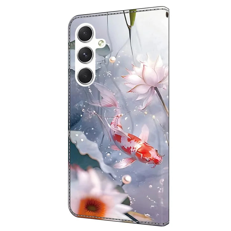 For Samsung Galaxy A16 5G Case Pattern Printed Protective Leather Flip Phone Case