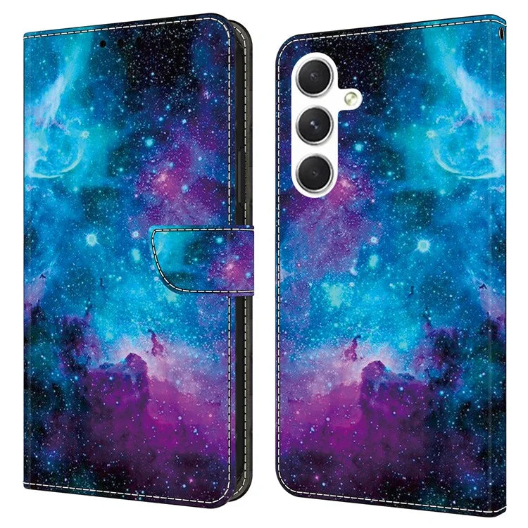 For Samsung Galaxy A16 5G Case Pattern Printed Protective Leather Flip Phone Case