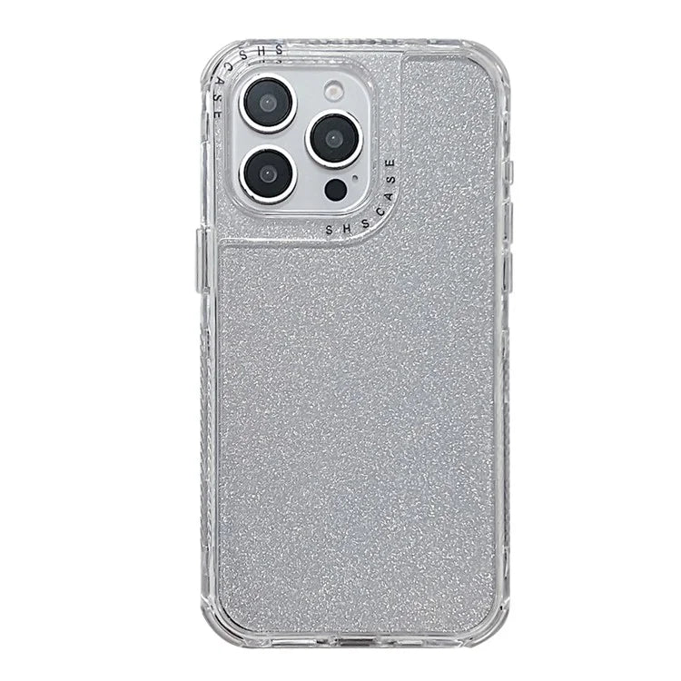 For iPhone 16 Pro Case Glitter Design PC+TPU Shockproof Phone Cover