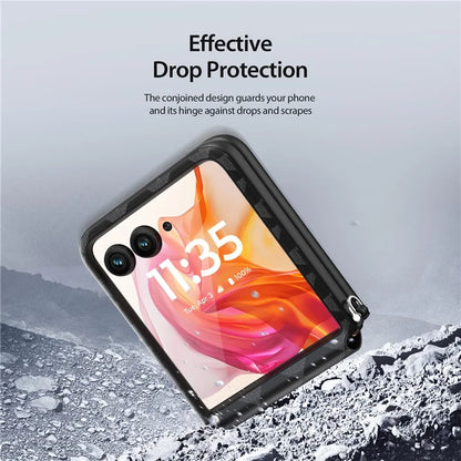 DUX DUCIS Fitt Series for Motorola Razr 50 Ultra 5G Case Rhombus Leather+TPU Phone Cover