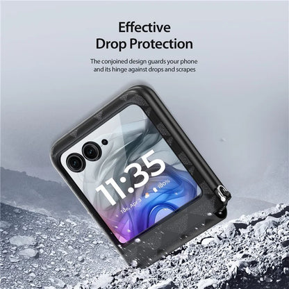 DUX DUCIS Fitt Series for Motorola Razr 50 5G Case Rhombus Leather+TPU Phone Cover