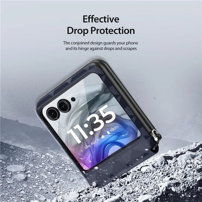 DUX DUCIS Fitt Series for Motorola Razr 50 5G Case Rhombus Leather+TPU Phone Cover