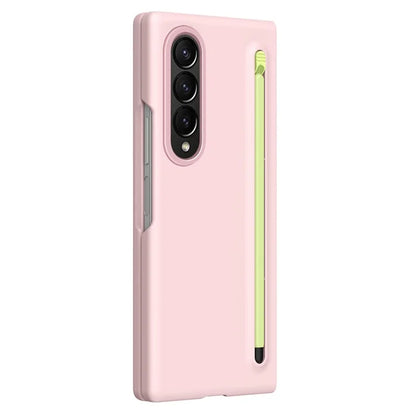 For Samsung Galaxy Z Fold4 5G Case Hard PC Phone Cover with Tempered Glass Film and Stylus
