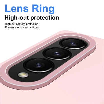 For Samsung Galaxy Z Fold4 5G Case Hard PC Phone Cover with Tempered Glass Film and Stylus