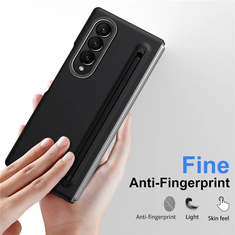 For Samsung Galaxy Z Fold4 5G Case Hard PC Phone Cover with Tempered Glass Film and Stylus