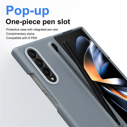 For Samsung Galaxy Z Fold4 5G Case Hard PC Phone Cover with Tempered Glass Film and Stylus