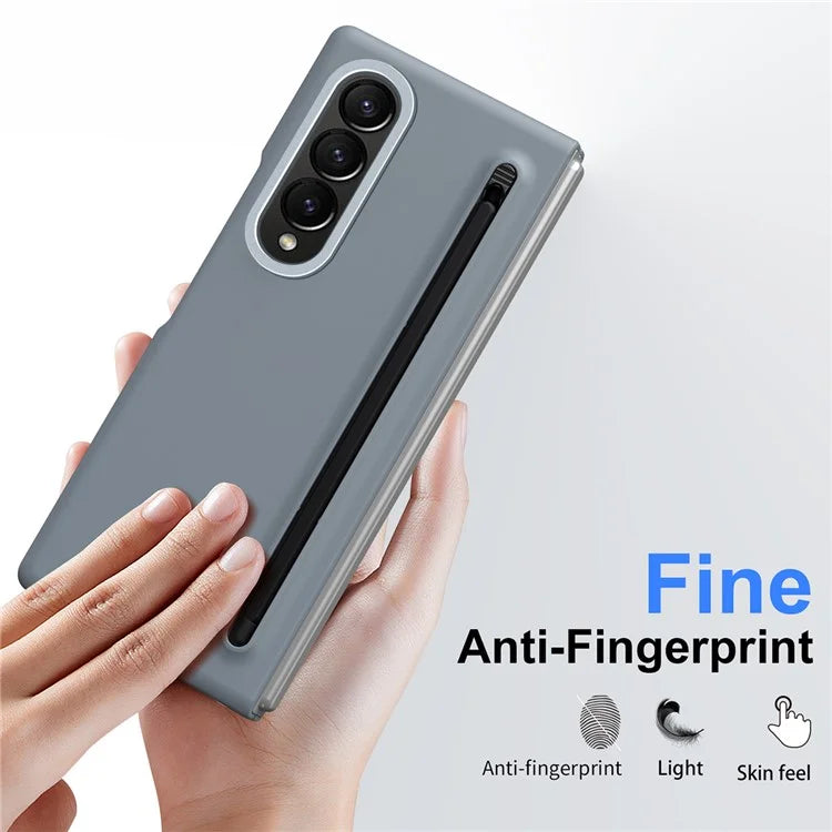 For Samsung Galaxy Z Fold4 5G Case Hard PC Phone Cover with Tempered Glass Film and Stylus