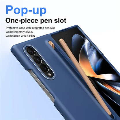 For Samsung Galaxy Z Fold4 5G Case Hard PC Phone Cover with Tempered Glass Film and Stylus