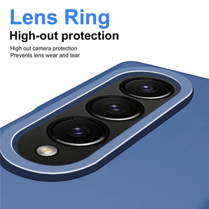 For Samsung Galaxy Z Fold4 5G Case Hard PC Phone Cover with Tempered Glass Film and Stylus