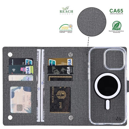 VILI GBS-C Series for iPhone 16 Pro Max Case Detachable PU Leather Magnetic Phone Cover