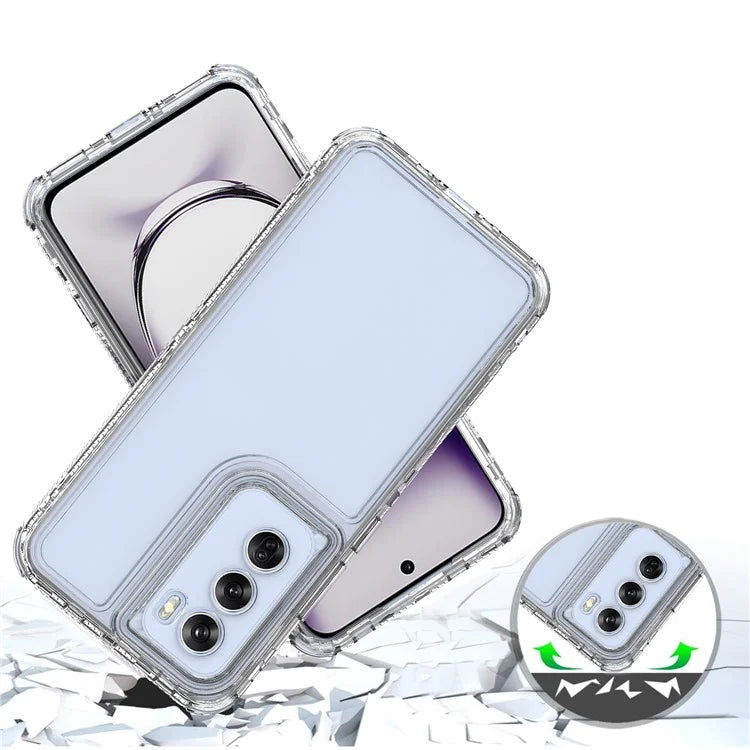 For Oppo Reno12 5G (Global) Case Anti-Scratch Acrylic+TPU Clear Phone Cover