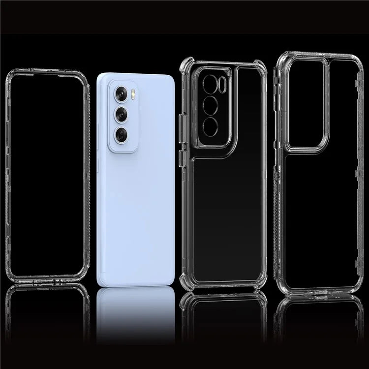 For Oppo Reno12 5G (Global) Case Anti-Scratch Acrylic+TPU Clear Phone Cover